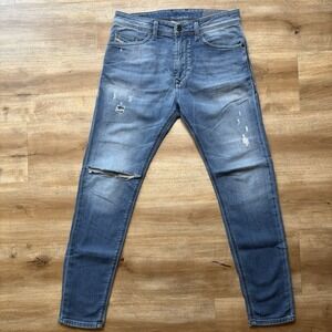 Diesel Jogg Jeans Men 28 Blue Spender-NE Skinny Fit Stretch Distressed 0678M